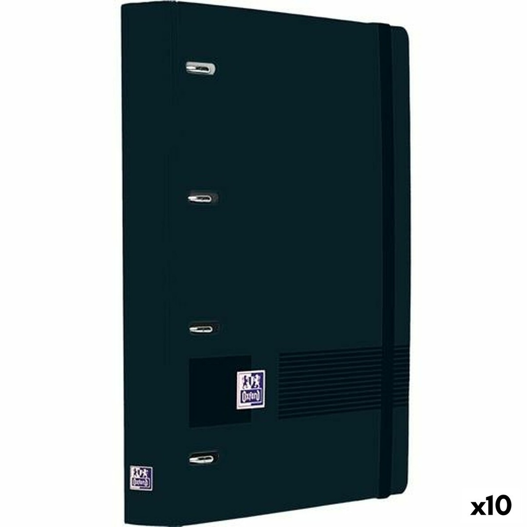 Carpeta de anillas Oxford LIVE&GO Negro A4+ (10 Unidades)
