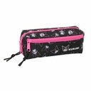 Triple Carry-all Kuromi Black Fuchsia 22 x 8,5 x 6 cm