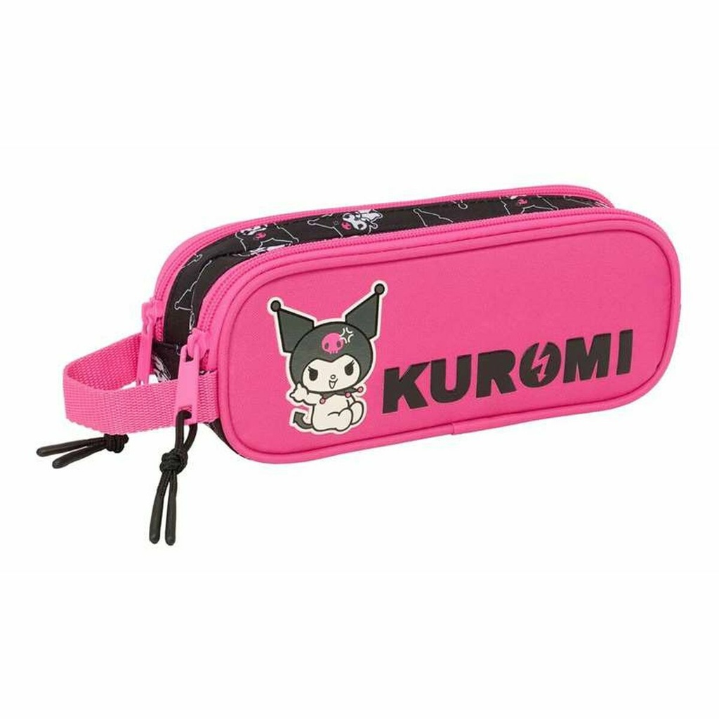 Double Carry-all Kuromi Black Fuchsia 21 x 8 x 6 cm