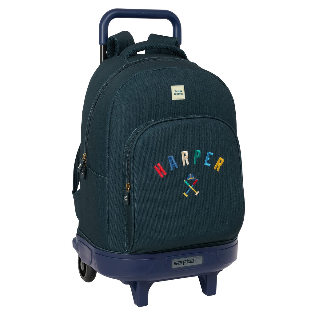 Mochila Escolar con Ruedas Harper & Neyer Azul marino 33 x 45 x 22 cm