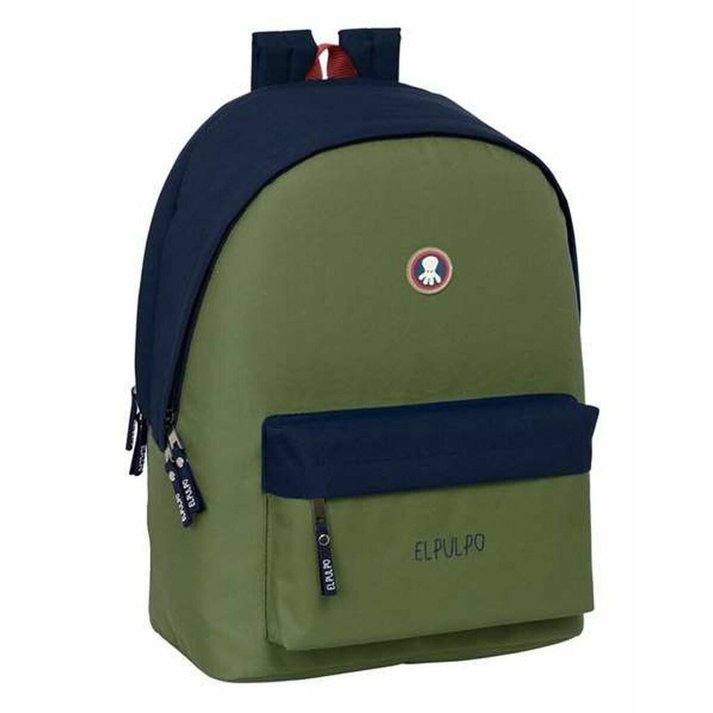School Bag El Pulpo   Navy Blue Khaki 31 x 44 x 18 cm