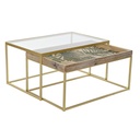 Mesa de Centro DKD Home Decor Dorado Natural 90 x 60 x 45 cm