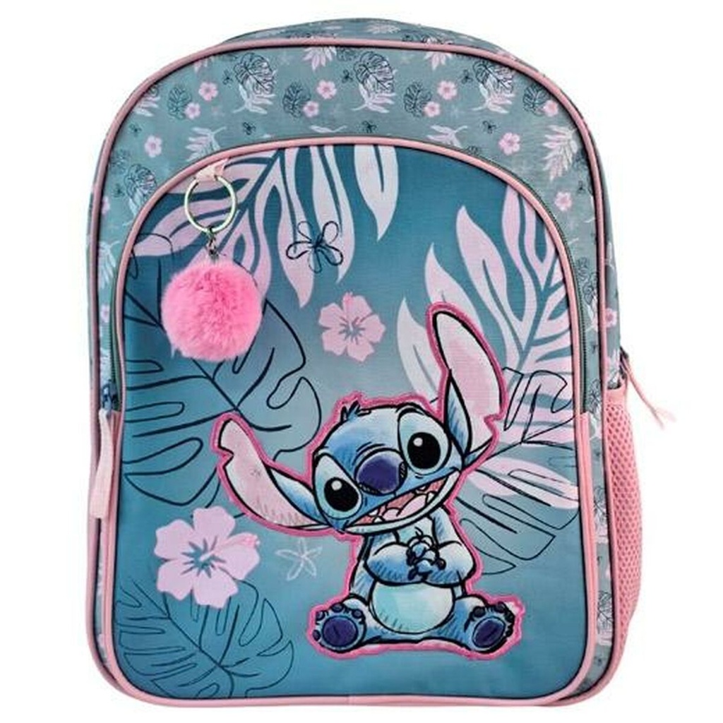School Bag Stitch Blue Pink 40 x 30 x 20 cm
