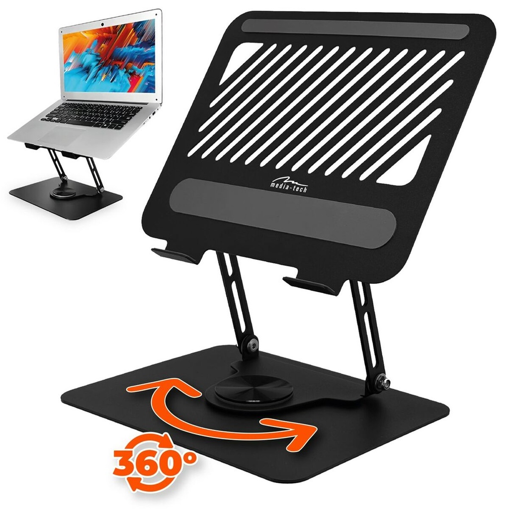 Soporte para Portátil Media Tech MT2662 Silicona Aluminio Acero al carbono
