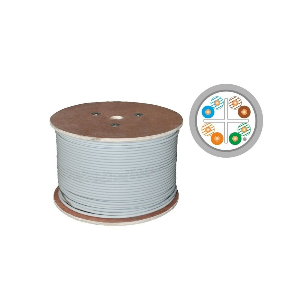 Cable de Red Rígido UTP Categoría 6 Alantec KIF6LSOH500D Gris 500 m