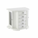 Jewelry box DKD Home Decor Velvet Romantic Mirror MDF Wood (26 x 18 x 23 cm)