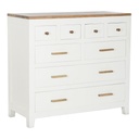 Cómoda DKD Home Decor Blanco Marrón Acacia Madera de mango Urbano 110 x 45 x 100 cm