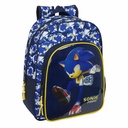 School Bag Sonic City Blue 26 x 34 x 11 cm