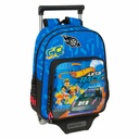 School Rucksack with Wheels Hot Wheels Let's race Blue Black 27 x 10 x 67 cm