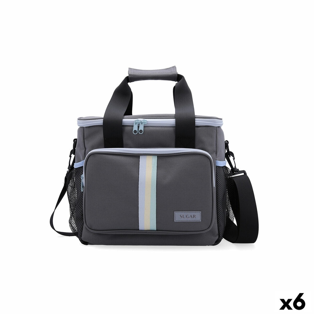 Bolsa Térmica Quid Sugar Gris 33 x 24 x 28 cm (6 Unidades)
