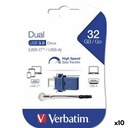 Memoria USB Verbatim GO SPEED DUAL Azul 32 GB (10 Unidades)