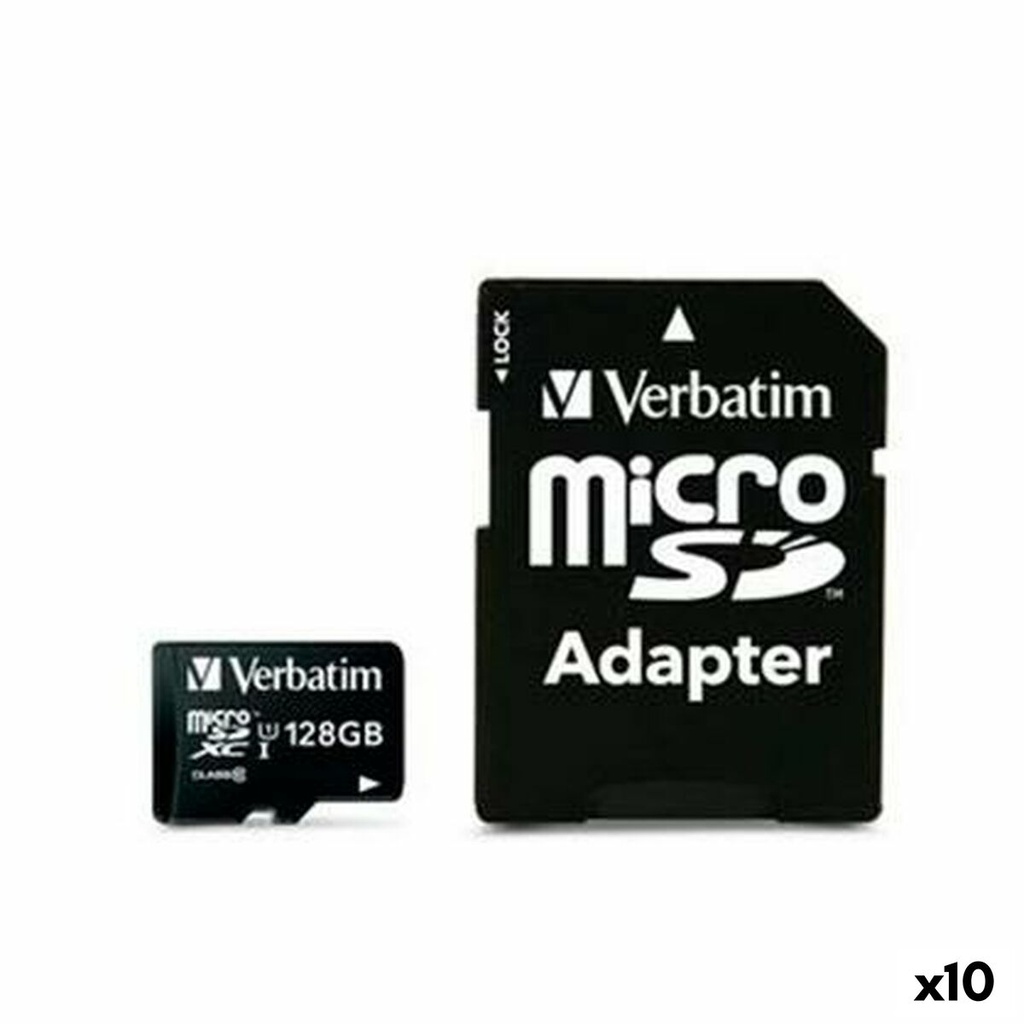 SDHC Memory Card Verbatim 128 GB (10 Units)