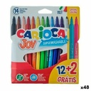 Set de Rotuladores Carioca JOY Multicolor 12 Piezas (48 Unidades)