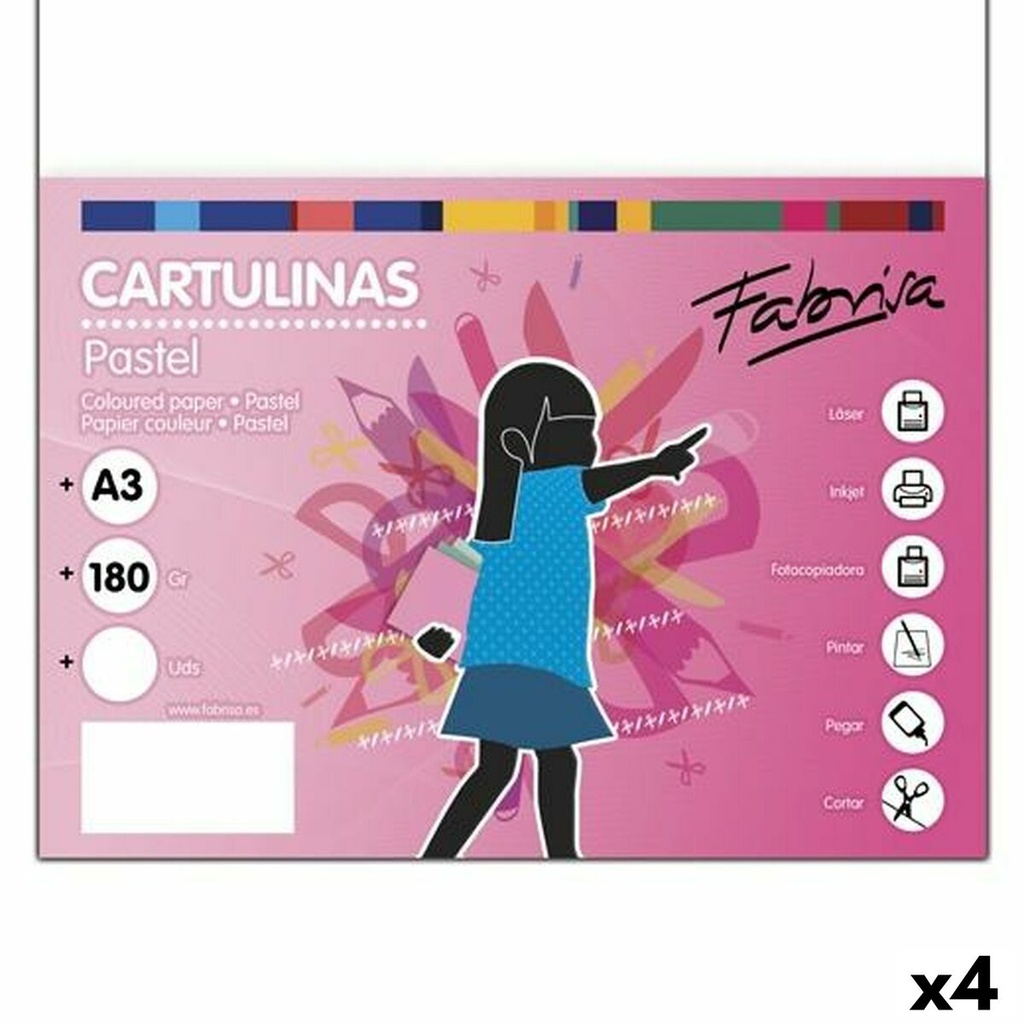 Cartulinas Fabrisa Blanco (4 Unidades)