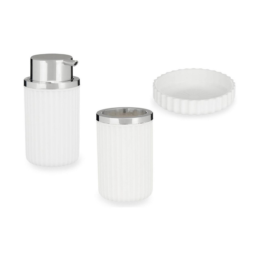 Bath Set Berilo 3318-1 White Plastic