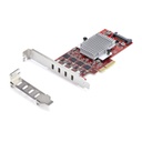 Cable USB Startech P10Q4C-USB-CARD Rojo