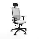 Silla de Oficina con Cabecero Piqueras y Crespo 1D066G1 Blanco