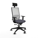 Office Chair with Headrest Piqueras y Crespo 1D066G1 Dark grey