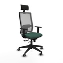Silla de Oficina con Cabecero Piqueras y Crespo 1D066G1 Verde