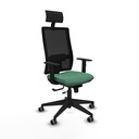 Office Chair with Headrest Piqueras y Crespo 1D066G1 Emerald Green