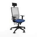 Silla de Oficina con Cabecero Piqueras y Crespo 1D066G1 Azul marino