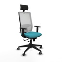 Silla de Oficina con Cabecero Piqueras y Crespo 1D066G1 Turquesa