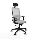 Office Chair with Headrest Piqueras y Crespo 1D066G1 Light grey