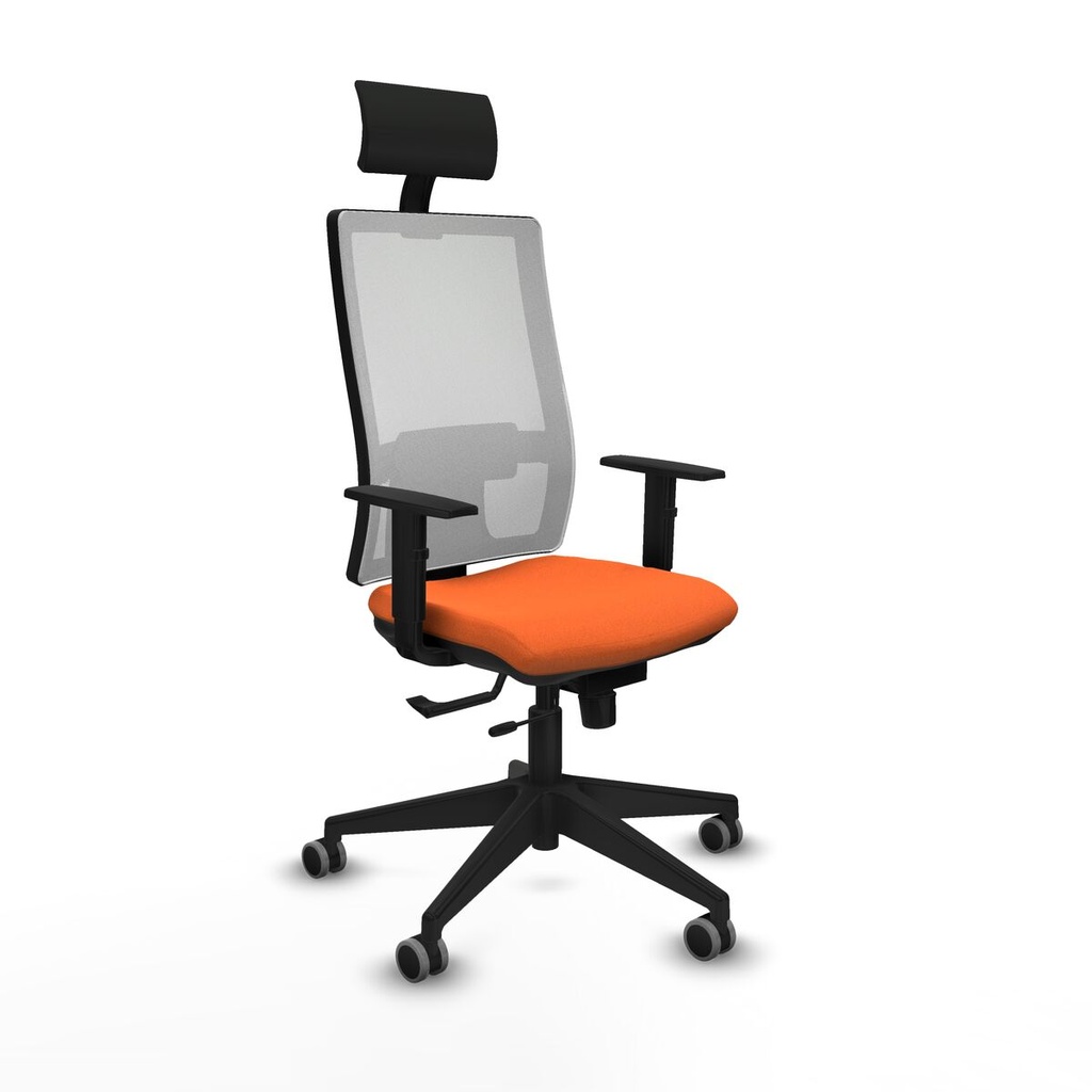 Silla de Oficina con Cabecero Piqueras y Crespo 1D066G1 Naranja