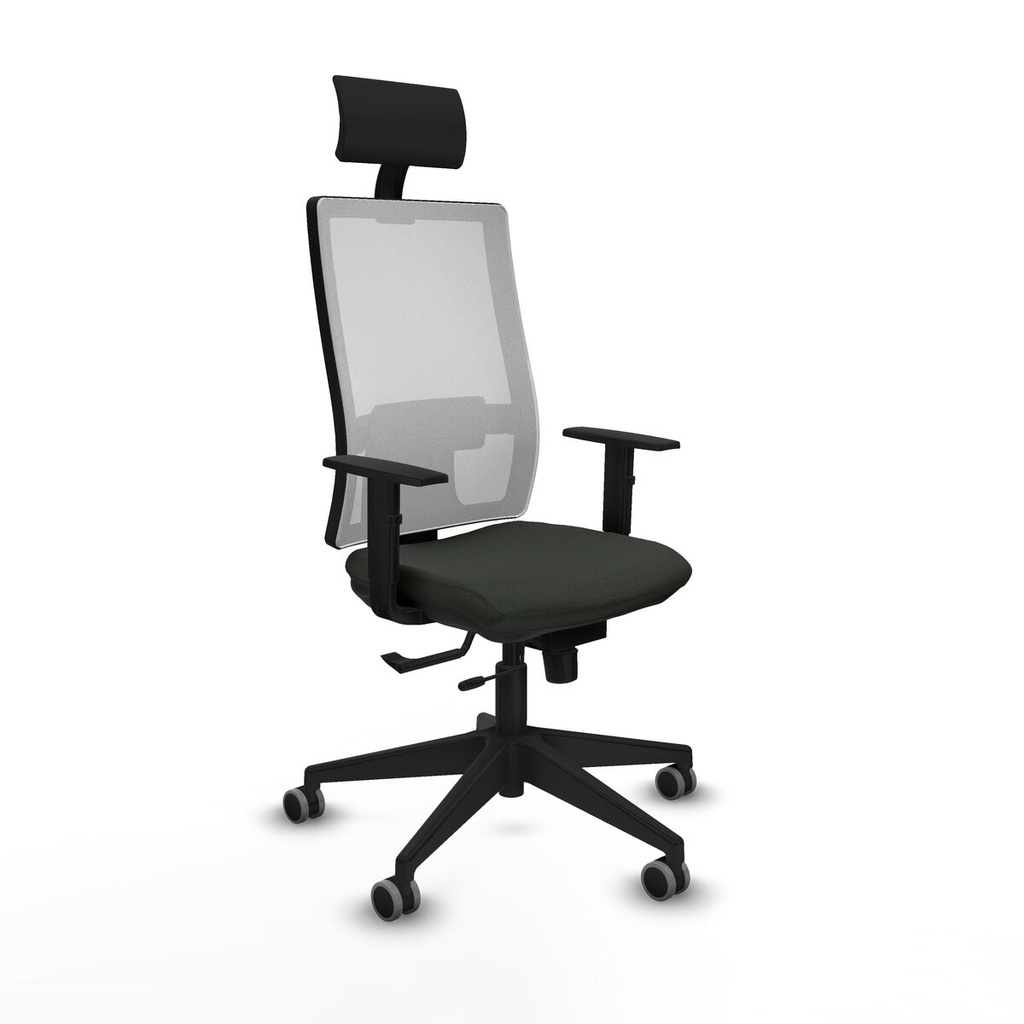 Silla de Oficina con Cabecero Piqueras y Crespo 1D066G1 Negro