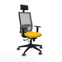 Office Chair with Headrest Piqueras y Crespo 1D066G1 Yellow