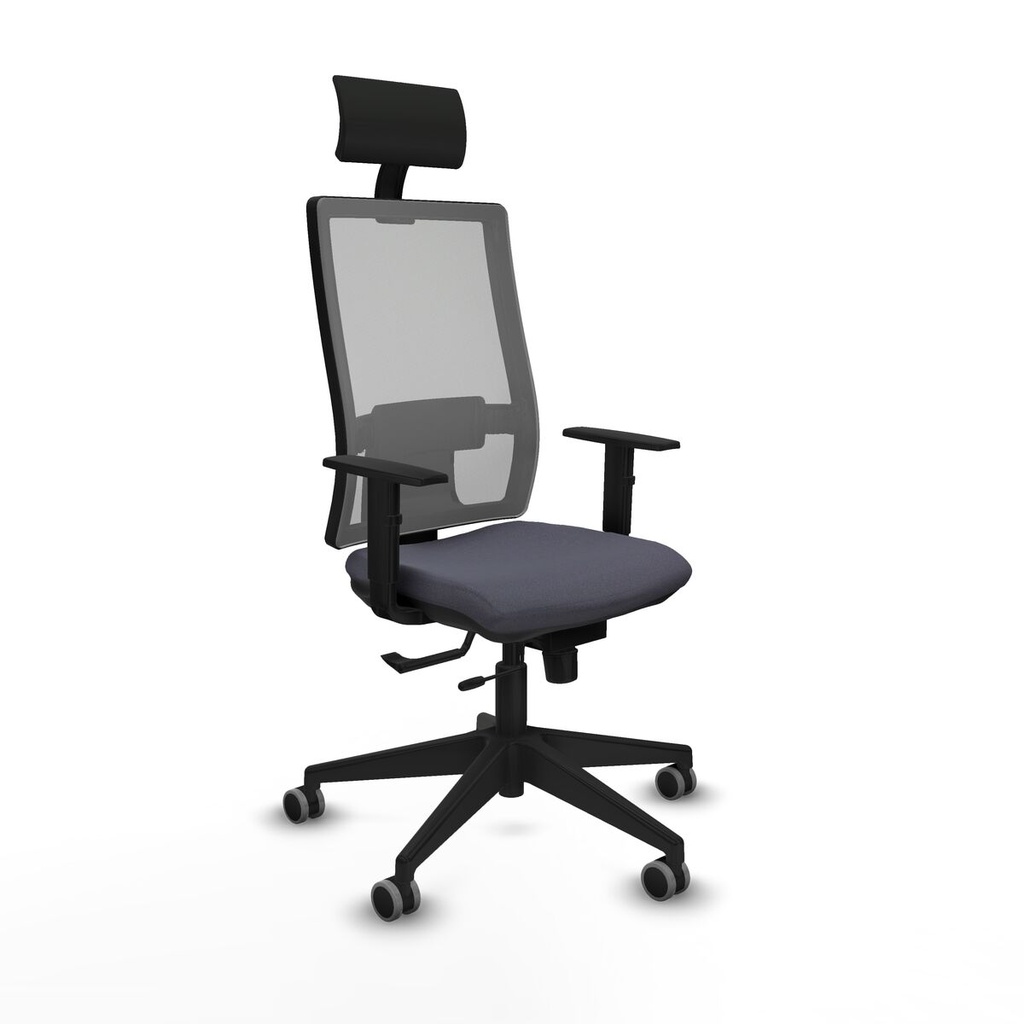 Office Chair with Headrest Piqueras y Crespo 1D066G1 Dark grey