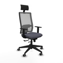 Office Chair with Headrest Piqueras y Crespo 1D066G1 Dark grey