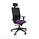 Silla de Oficina con Cabecero Piqueras y Crespo 1D066G1 Morado