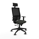 Office Chair with Headrest Piqueras y Crespo 1D066G1 Black