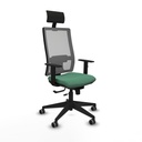 Office Chair with Headrest Piqueras y Crespo 1D066G1 Emerald Green