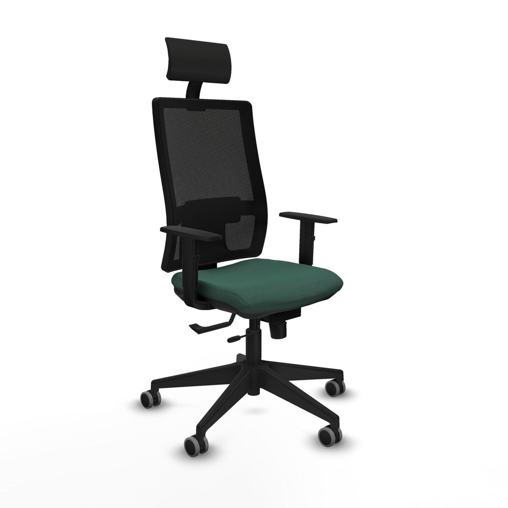 Silla de Oficina con Cabecero Piqueras y Crespo 1D066G1 Verde