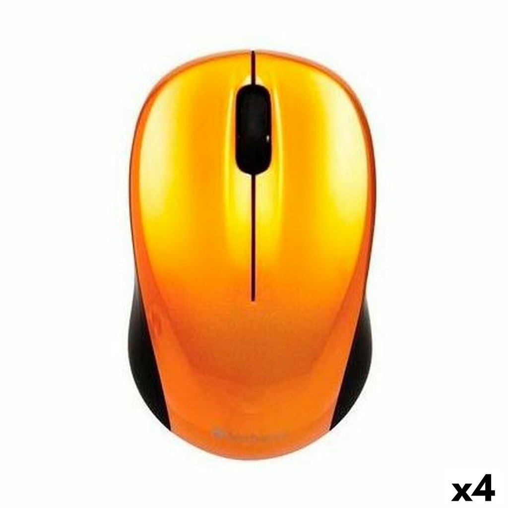 Wireless Mouse Verbatim GO NANO Black Orange 1600 dpi (4 Units)