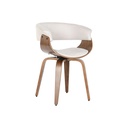 Dining Chair Home ESPRIT Brown Beige Polyester Walnut Polyurethane 61 x 46 x 78 cm