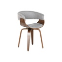 Dining Chair Home ESPRIT Brown Grey Polyester Walnut Polyurethane 61 x 46 x 78 cm