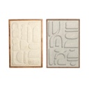 Cuadro Home ESPRIT Beige Moderno Urbano 75 x 3 x 105 cm (2 Unidades)