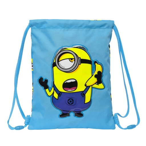 Bolsa Mochila con Cuerdas Minions Minionstatic Azul 26 x 34 x 1 cm