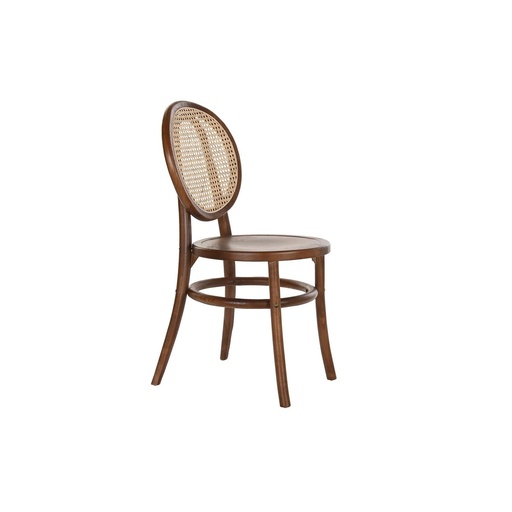 Silla DKD Home Decor Marrón oscuro Ratán Madera de olmo 43 x 43 x 89 cm Rejilla