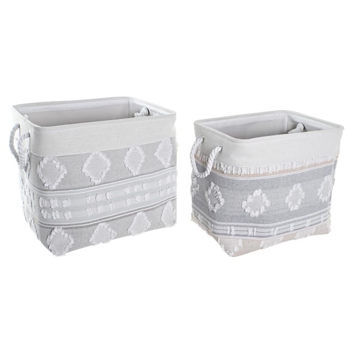 Juego de Cestas DKD Home Decor 45 x 35 x 40 cm Gris