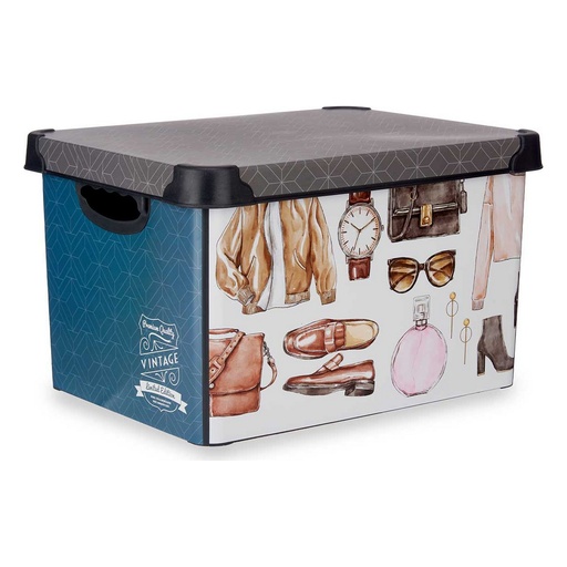 Storage Box Kipit Vintage Plastic Vintage 22 L 30 x 23,5 x 40 cm With handles