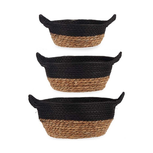 Juego de Cestas Gift Decor Marrón Negro