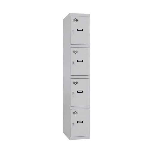 Taquilla Simon Rack Metal Gris claro 4 compartimentos (180 x 30 x 50 cm)