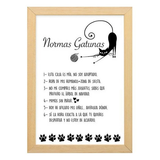 Cuadro Blanco Gatos 35 x 25 cm 32 x 25 cm