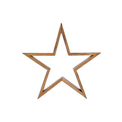 Christmas star Krist+ 1284 M Brown Wood 50 x 12 x 50 cm Shape