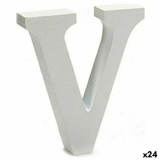 Letter Pincello V White 2 x 11 cm (24 Units)