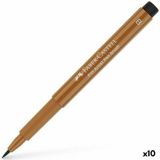 Rotuladores Faber-Castell Pitt Artist Marrón (10 Unidades)